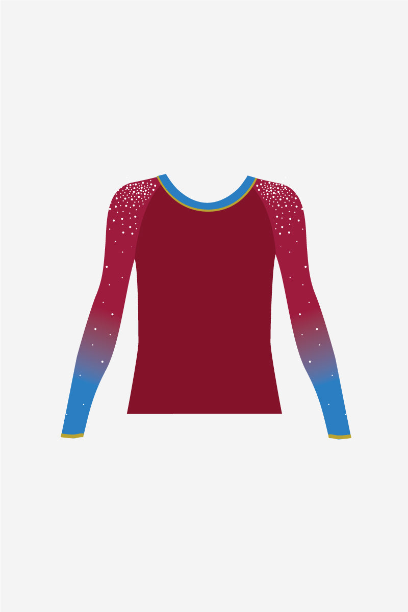 Girls Cheer Long Sleeve POM Top